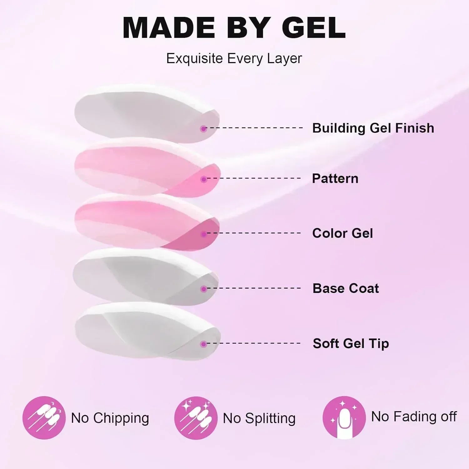 Black French Almond Nails - Press On Nails