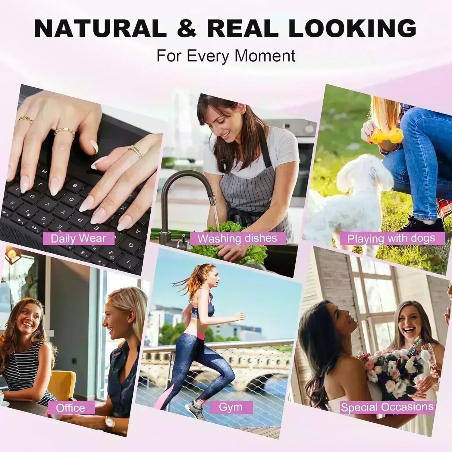 Aurora Cat Eye Almond Nails - Press On Nails